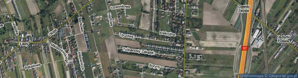 Zdjęcie satelitarne Tęczowa ul.